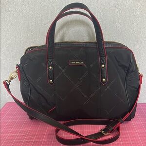 Vera Bradley Black Handbag / Shoulder bag with Red Accents